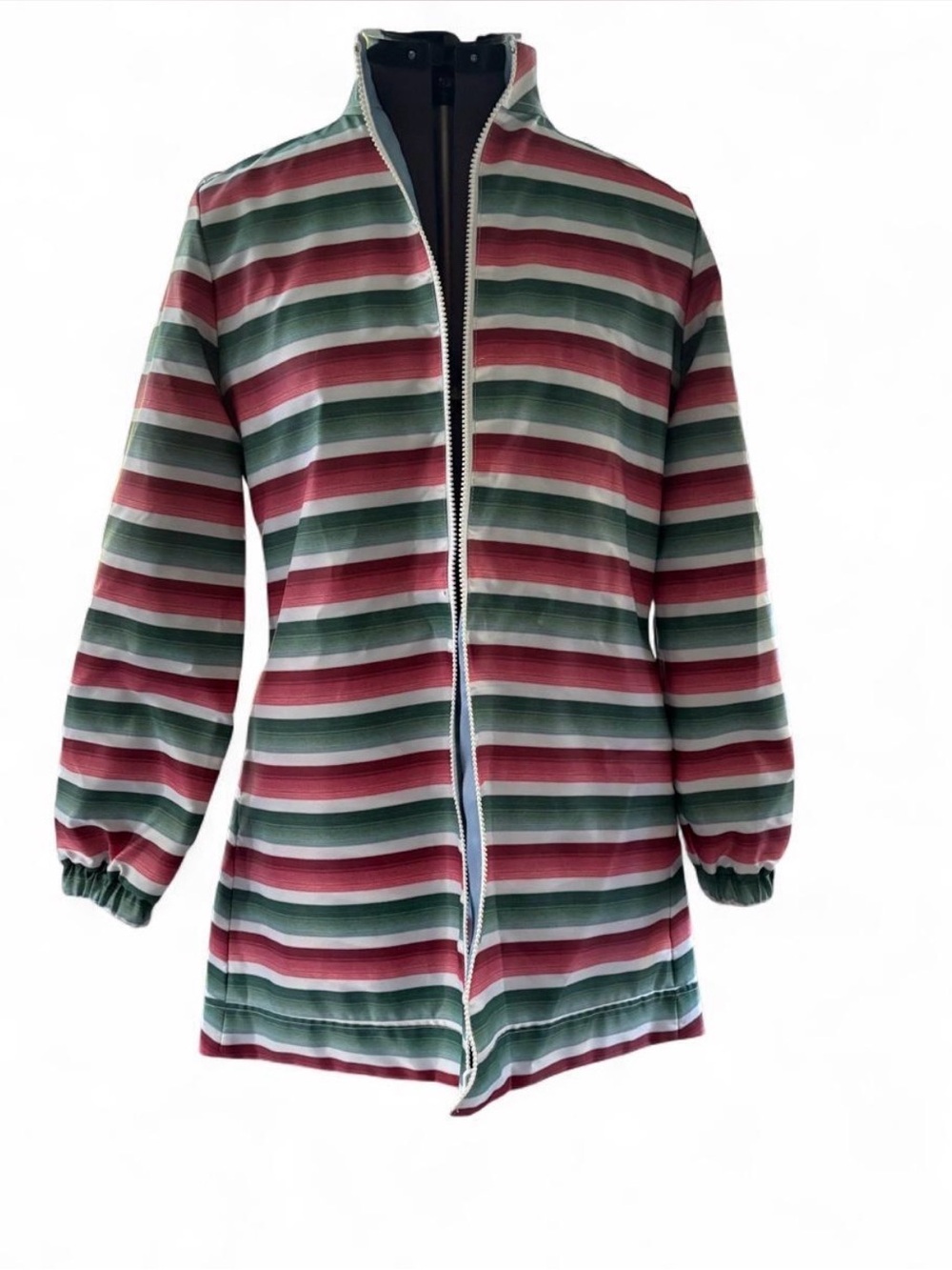 Byrdie Golf Striped Jacket — Casual Zip Front Pockets